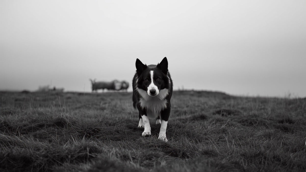 Border Collie sul prato