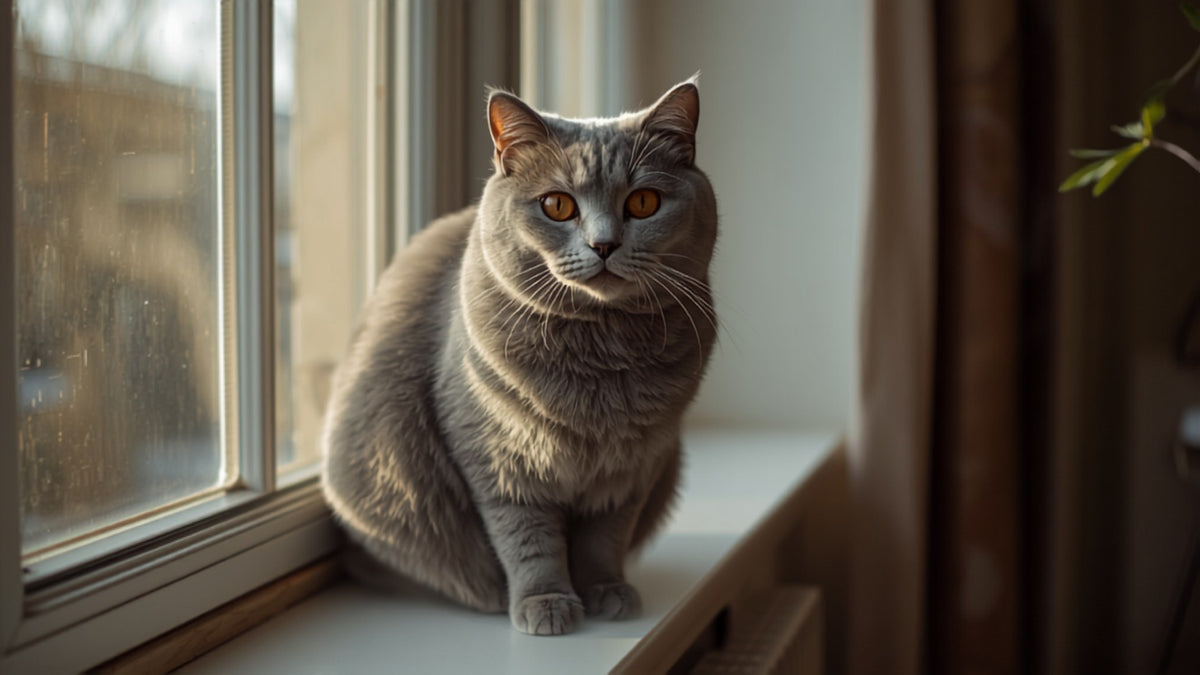 British Shorthair alla finestra