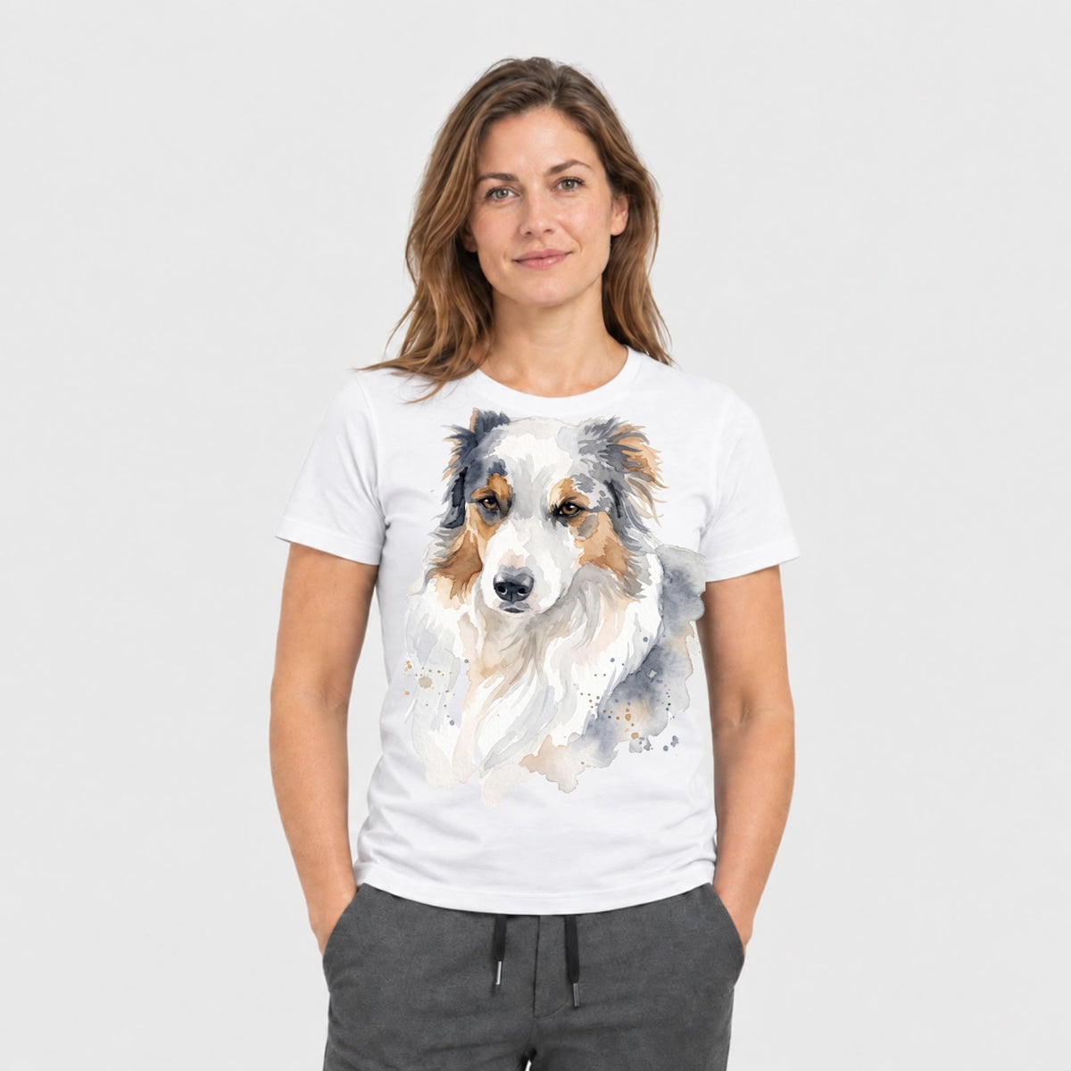 Personalisiertes T-Shirt mit deinem Tier, Beispiel mit Berner Sennenhund im Pop-Art-Stil