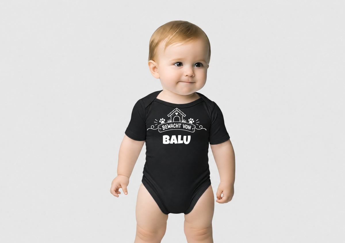 Bewacht von mit Namen deines Tieres, Babybody dunkel