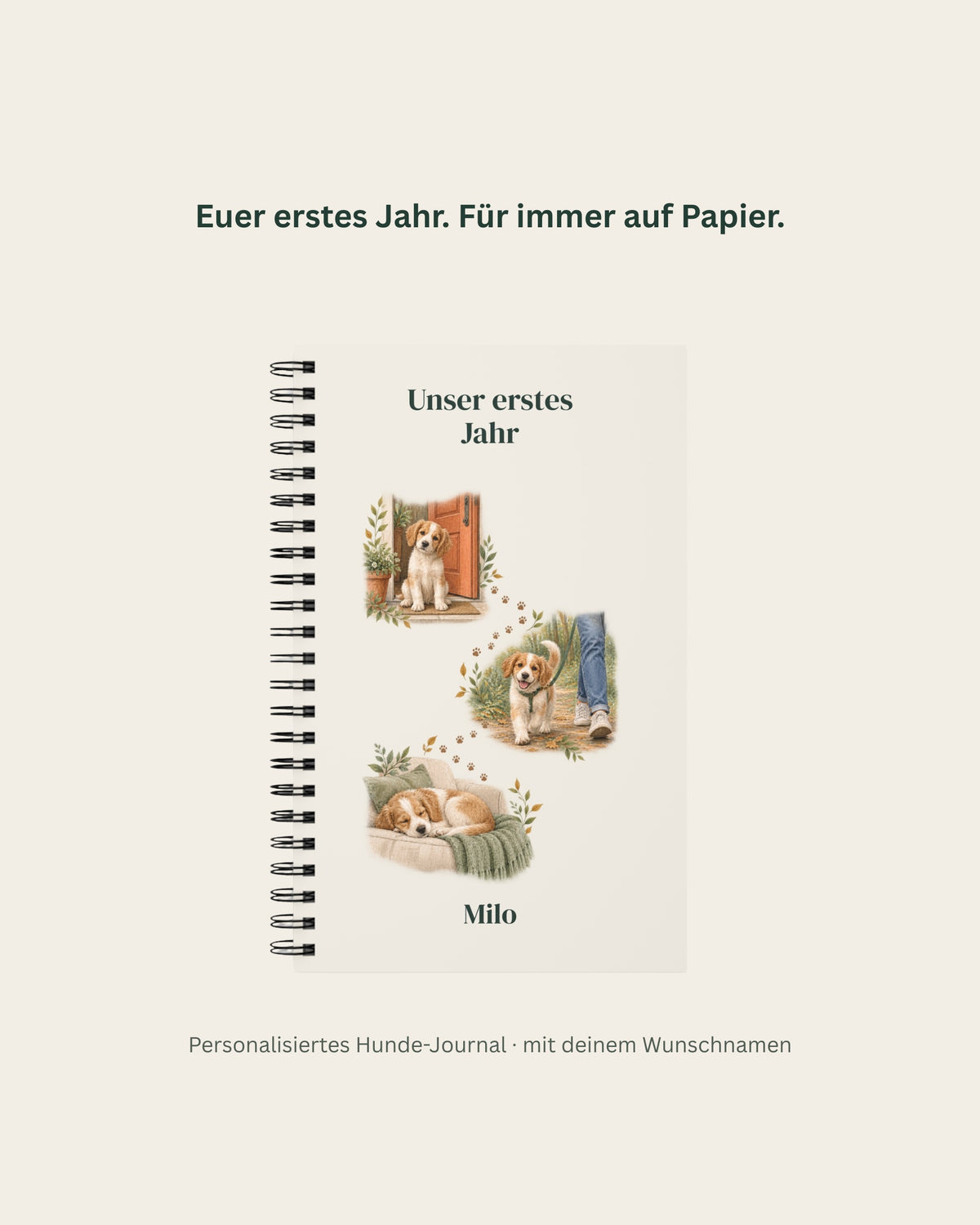 Personalisiertes Hunde-Journal: Unser erstes Jahr, Hauptansicht