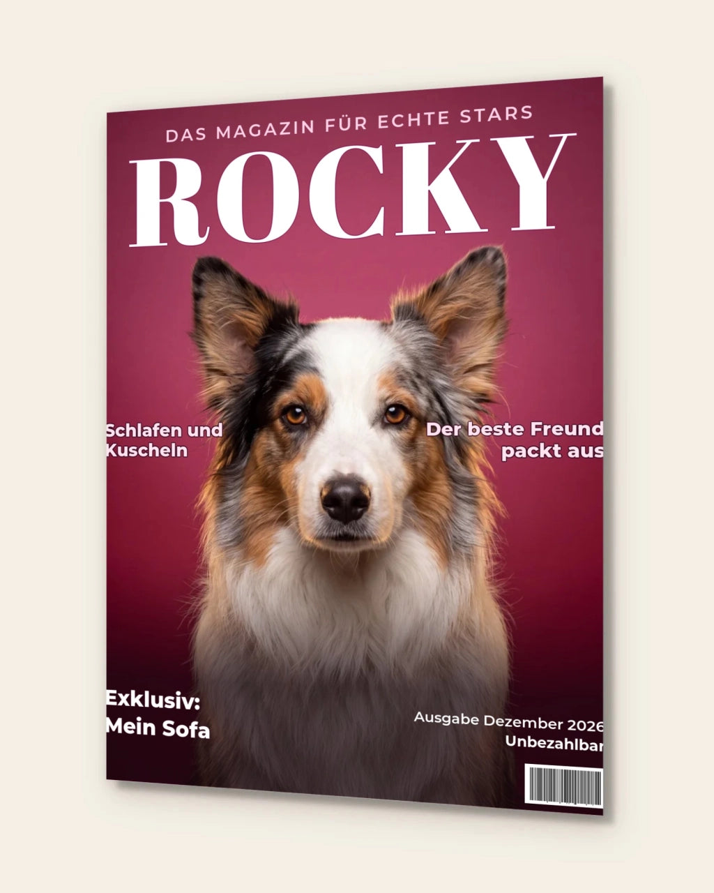 Poster con copertina di rivista: il tuo animale in prima pagina