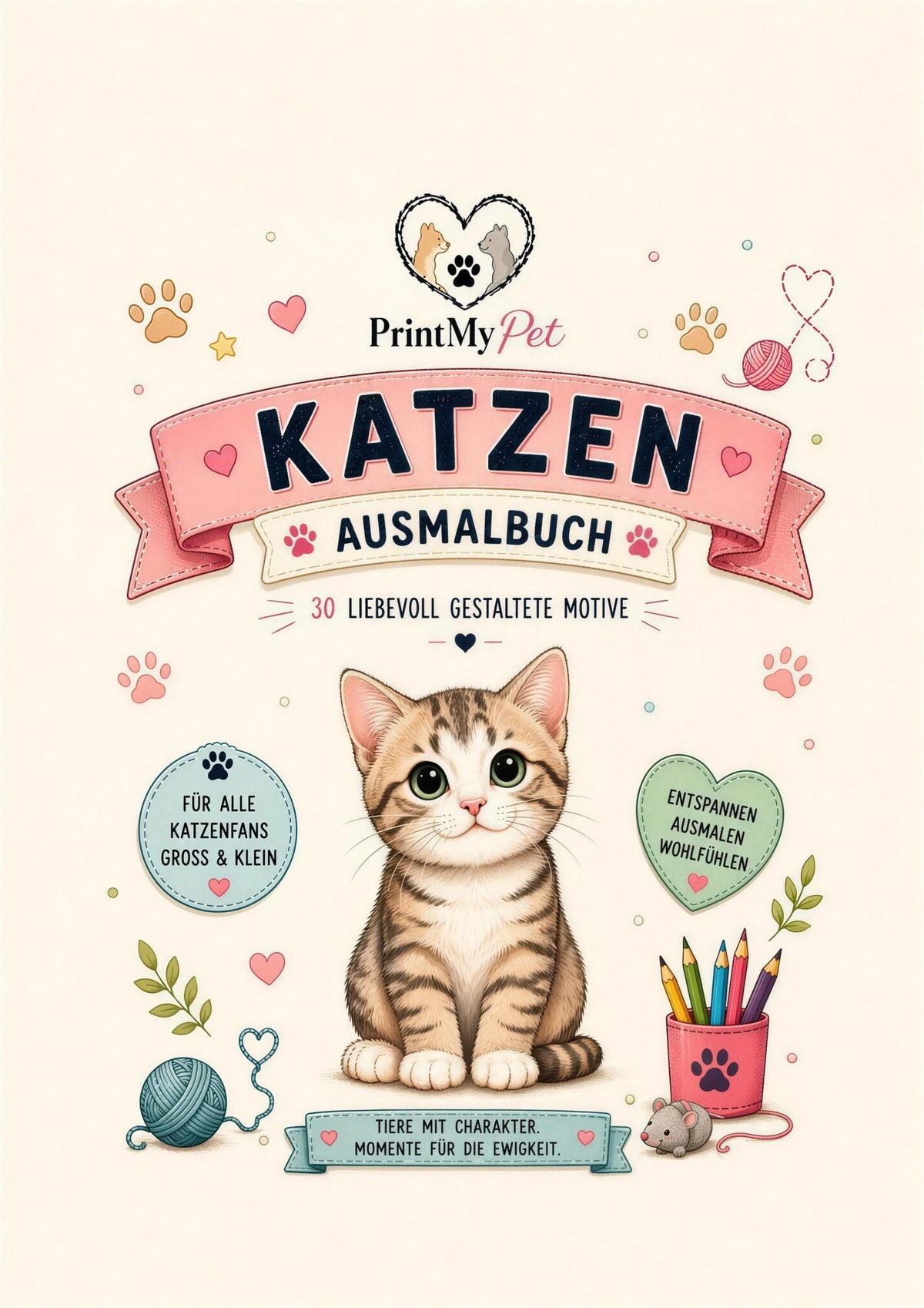 Katzen Ausmalbuch, Cover