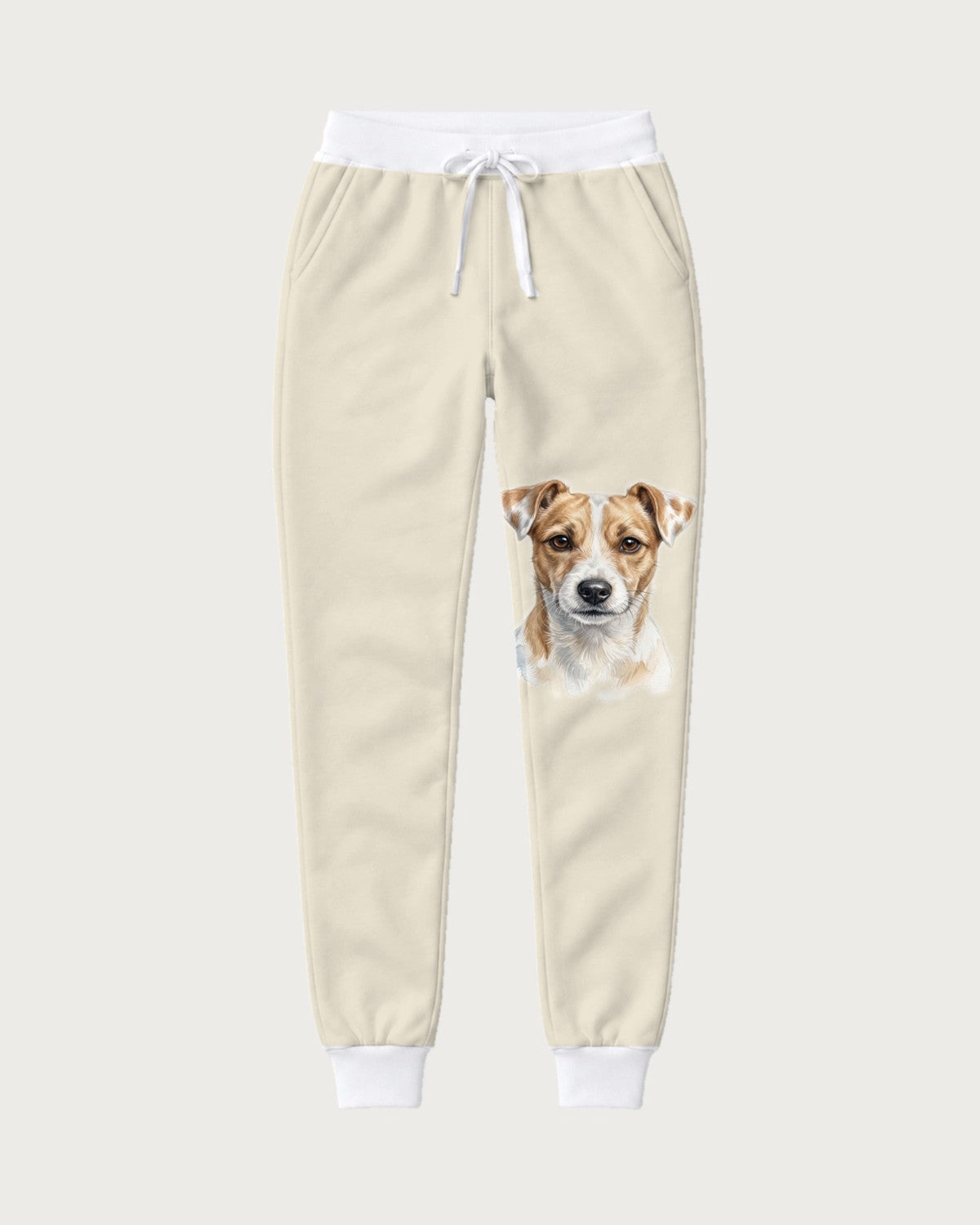 Jogginghose Statement mit großem Hundeportrait: Ansicht der ganzen Hose