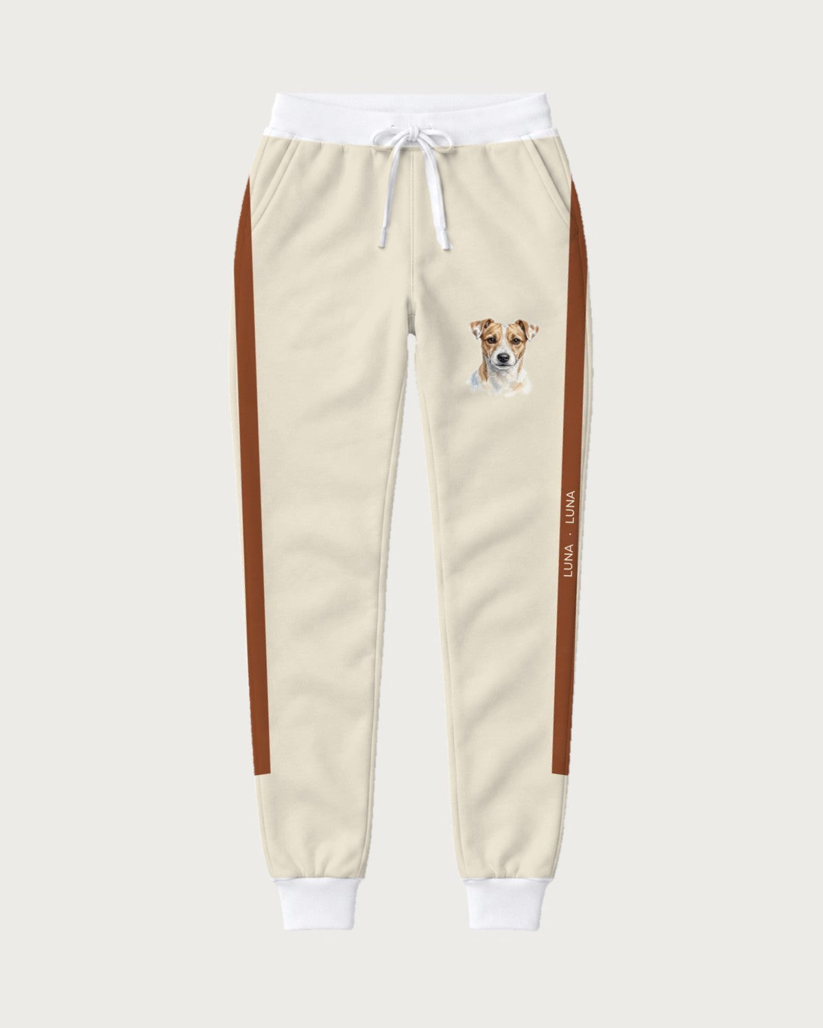 Pantaloni della tuta Signature Stripe con ritratto del cane: vista d'insieme dei pantaloni