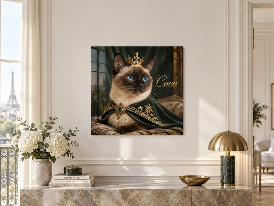 Siamkatze im Royal-Stil auf Acrylglas