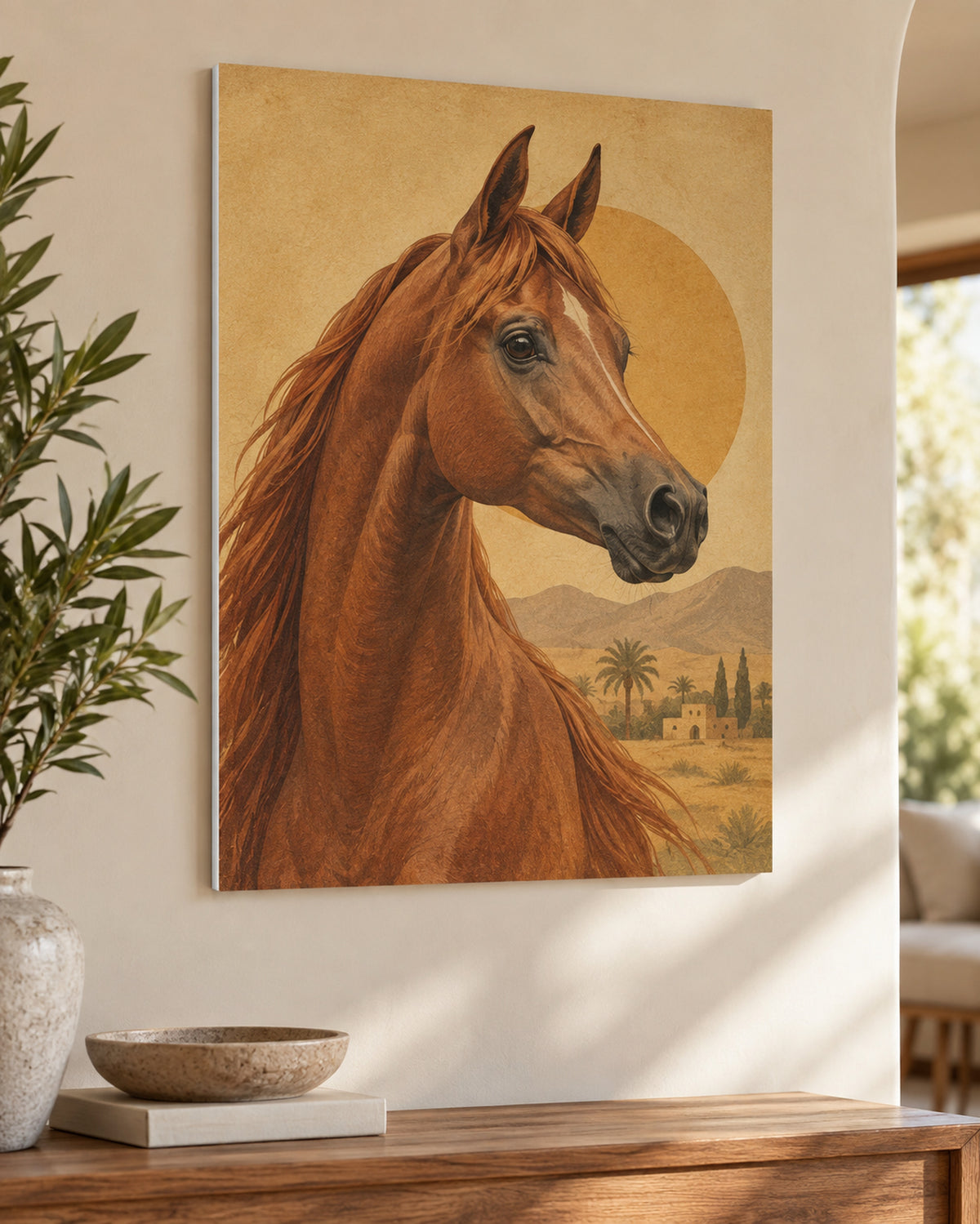 Horse portrait on foam board, example: Arabian