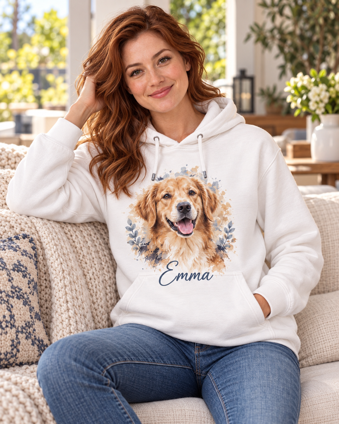 Personalisierter Hoodie mit deinem Hund – neue Produktansicht