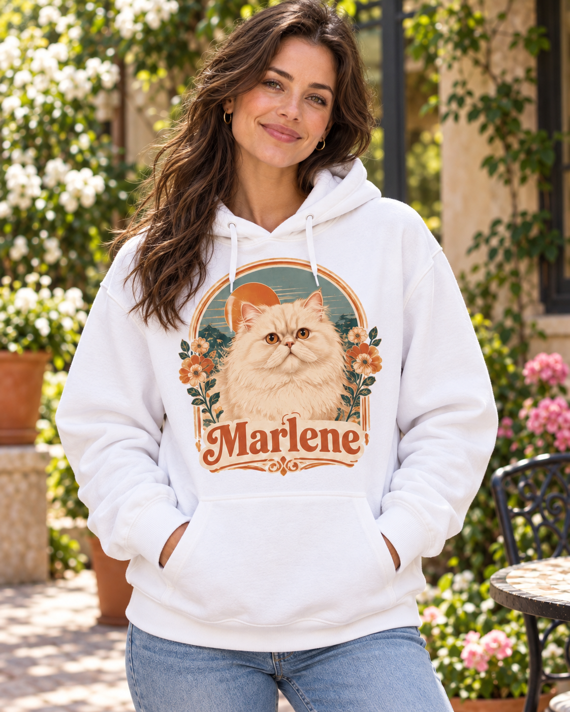 Personalisierter Hoodie mit deiner Katze – neue Produktansicht