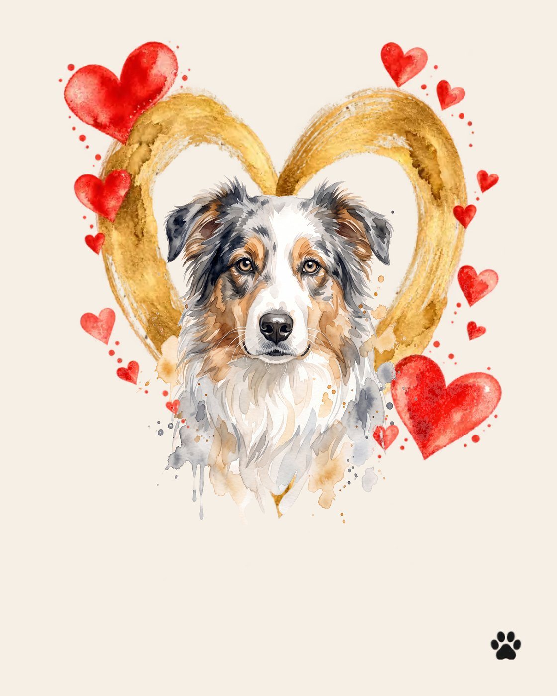 Hundeportrait im Stil Herzensbild