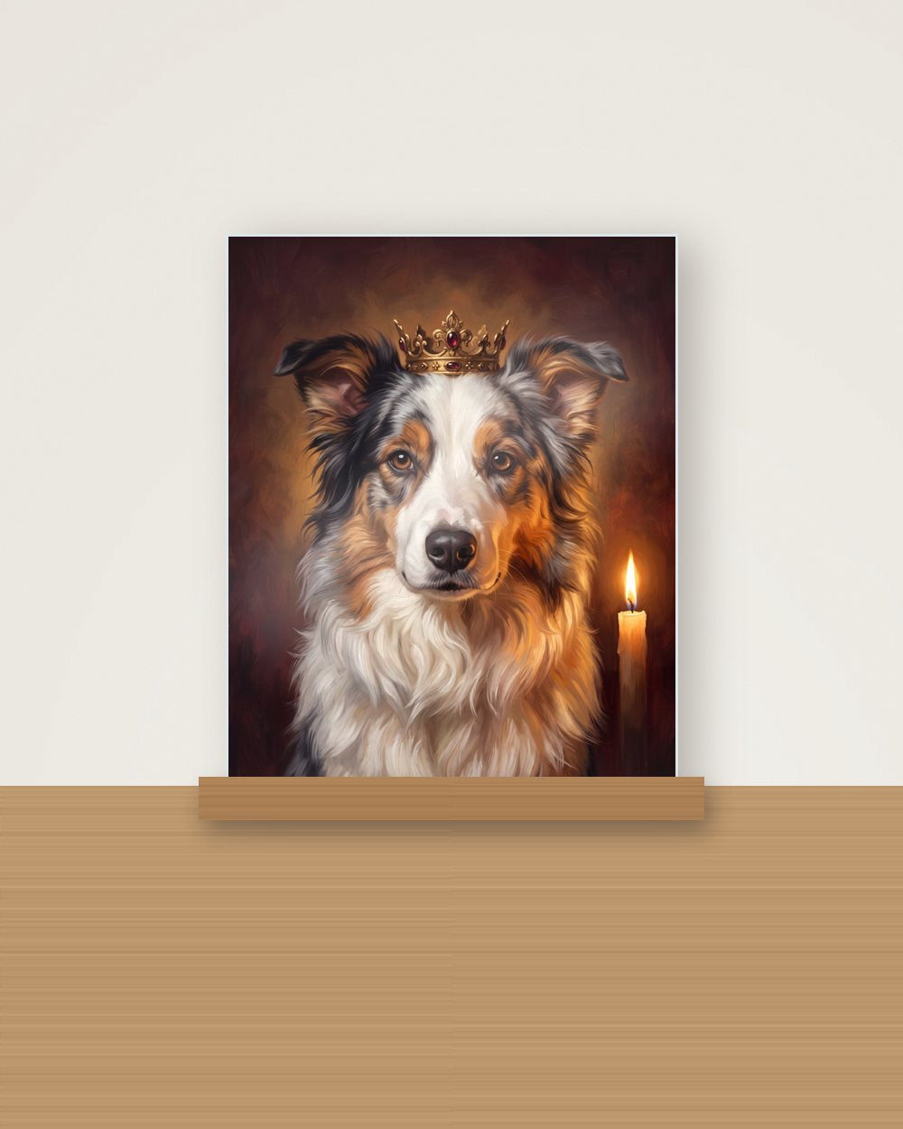 Hundeportrait im Stil Royal als Acryl-Aufsteller, Beispiel