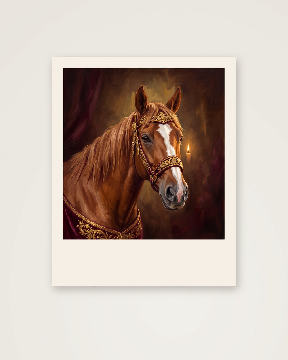 Pferdeportrait im Stil Royal als Poster, Beispiel