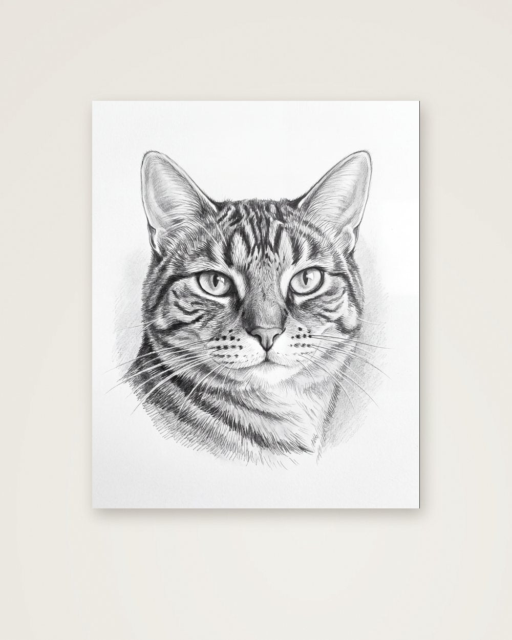 Katzenportrait im Stil Sketch als Poster, Beispiel